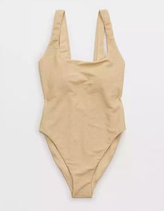 Aerie Sparkle Babewatch One Piece Swimsuit Brown Swimsuit Outfit, Classy Bathing Suits, Midsize Swimwear, Beige Swimsuit, Brown Swimsuit, Mommy Things, Style Essence, 2024 Ideas, Swimsuit Trends