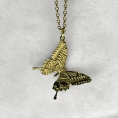 In a world of change, butterflies are always there to remind you that everything is going to be alright. The perfect accessory for those who believe in living life with joy and positivity.  Solid 24k gold plated 925 sterling silver etched butterfly pendant on a selection of 925 gold plated silver chain. Pendant measures 2.5cm in width. Picture shows 16" / 18" chain. 925 Sterling Silver, 24k Gold Plate. Handmade to order in the Jewel Thief Brighton atelier. Yellow Gold Pendant Necklace With Butterfly Charm, 14k Gold Butterfly Pendant Necklace, Luxury Yellow Gold Butterfly Pendant Necklace, Yellow Gold Butterfly Charm Necklace, Yellow Gold Butterfly Pendant Necklace, Silver Chain Pendant, Butterfly Necklace Gold, Be Alright, Gold Butterfly