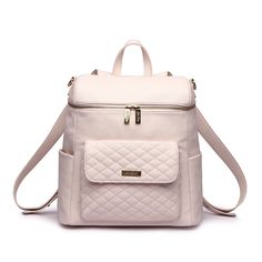 Monaco Diaper Bag | Pastel Pink - Luli Bebé Luxury Baby Bags, Luxury Diaper Bag, Leather Baby Bag, Baby Bags For Mom, Leather Diaper Bag Backpack, Stylish Diaper Bag, Business Product Ideas, Stuff Toys, Stroller Straps