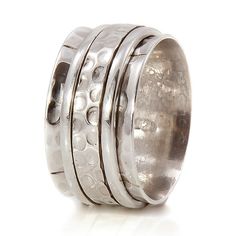 Chunky Karma Sterling Silver Spinning Ring by Charlotte's Web | Charlotte's Web Karma Ring, Class Rings, Mens Jewellery