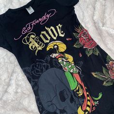 Ed Hardy Graphic T Shirt, Never Worn But Sat Around. Small Ed Hardy Clothes, Ed Hardy Top, Ed Hardy, Graphic T Shirt, Graphic Tshirt, Womens Tops, Street Style, Tops & Tees, T Shirts