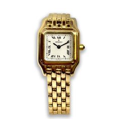 Pre-Owned Omega Watch Pre-Owned Movado 14k Yellow Gold Panther 29 Iconic Design, Gold Case, White Dial, Roman Numerals, Business Outfits, Days Out, Sapphire Crystal, Business Fashion, Outfits Casual