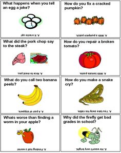 four different types of fruits and vegetables are shown in this worksheet