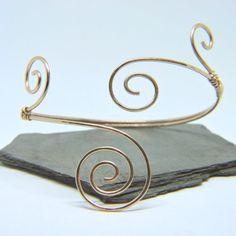 Copper Armlet - Armband - Upper Arm Cuff - Multiple Swirl Armband - Oxidized or Natural - Also Avail Artistic Gold Copper Bracelets, Handmade Spiral Gold Cuff Bracelet, Handmade Gold Spiral Cuff Bracelet, Adjustable Spiral Gold Bangle, Adjustable Gold Spiral Bangle, Adjustable Gold Artistic Cuff Bracelet, Upper Arm Cuff, Upper Arm Cuffs, Arm Cuffs