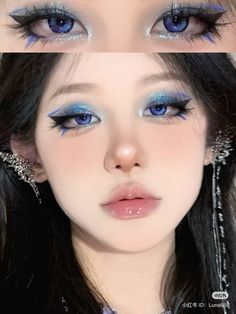 80s Punk Fashion, Flower Knows Makeup, Aquarius Aesthetic, Vibrant Makeup, Chinese Makeup, Makeup Clothes, Creative Makeup