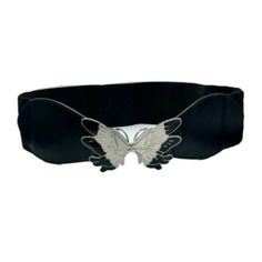 Women's Fashion Butterfly Belt Buckle Elastic Waistband Decorative Belts Featuring a Butterfly buckle, this easy-to-wear belt is perfect for cinching an oversized dress or simply adding a cool, natural element to your look. Butterfly Belt, Fashion Butterfly, Floral Hat, Wool Caps, Oversized Dress, Suspender Belt, Black Ribbon, A Butterfly, Belt Buckle