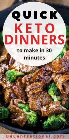 Easy Keto Meal Plan, Beef And Broccoli, Keto Dinners, Recetas Keto, Ketogenic Diet For Beginners, Keto Meal Prep