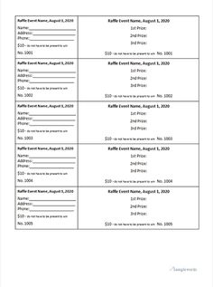 an event ticket is shown in the form of a table with numbers and dates on it