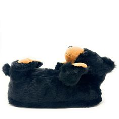 Here's a huge black bear hug to make you smile! - let's come together with these super soft sherpa animal slippers from our partners at Oooh Geez! Slippers.Stay warm & look great with your cute Black Bear themed black & brown funny slippers. Wear them around the house or out and about thanks to the non-skid rubber bottom. Pick up a pair today! We have the same design also available in kids' size which you can find here: Kids' Homer the Black Bear Slippers Info Style: Sherpa slipper with non-skid Cute Black Bear, Funny Slippers, Bear Slippers, Animal Slippers, Bear Hugs, Sock Animals, Kids Slippers, Fuzzy Slippers, Bear Hug