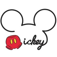 mickey mouse's head with the word disney on it