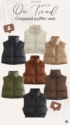 Amazon Cropped Puffer Vest, Puffer Vest For Women, Amazon Puffer Vest, How To Wear A Cropped Puffer Vest, Cropped Vest Puffer Outfit Ideas, Short Puffer Vest Outfit, Puff Vest Outfits For Women