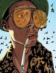 Fear and loathing in Las Vegas (1998) Directed by Terry Gilliam. Staring Johnny Depp, Benicio Del Toro, Tobey Maguire, Ellen Barkin. Hunter S Thompson, Fear And Loathing, Posca Art, Hunter S, Dope Art, Trippy Art, Movie Art, 귀여운 동물, Johnny Depp