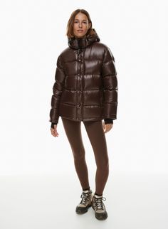 THE SUPER PUFF™ | Aritzia Super Puff Aritzia, Erika Diane, Aritzia Super Puff, The Super Puff, Melina Pant, Coated Leggings, Olive Skirt, Super Puff, Snow Outfit