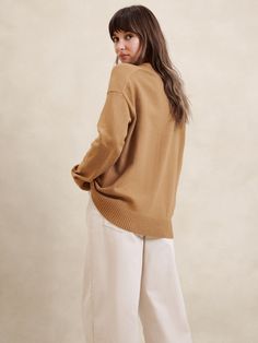 Turtleneck. Long sleeves. Ribbed neck, arm cuffs and hem. Straight hem. Made exclusively for Banana Republic Factory. #509354 Arm Cuffs, Sweater Turtleneck, Arm Cuff, Banana Republic Factory, Fall Festival, New Woman, Turtleneck Sweater, Banana Republic, Cardigans