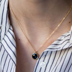 Dainty black onyx necklace in 14K solid gold. Simple and dainty necklace for women who love colors. The best gift for her. 100% handcrafted with love! PRODUCT DETAILS ● Material: 14K solid gold - white gold - rose gold ● Gemstone: Black onyx, round briolette cut ● Stone Diameter: 10mm (0.4in) ● Length: 39cm (15.5in) to 45cm (17.5) HOW TO ORDER - CUSTOM ORDERS ●Choose from the drop down menus the available options (Metal, Length) and leave us a note for any special requirements. ●For special orde Elegant Black Clavicle Chain Necklace, Elegant Black Pendant Chain Necklace, Elegant Black Gemstone Necklace, Elegant Black Gold Plated Chain Necklace, Elegant Black Gold-plated Chain Necklace, Black 14k Gold Tarnish-resistant Necklace, Black 14k Gold Tarnish Resistant Necklace, 14k Gold Black Tarnish-resistant Necklace, Black Gold-plated Adjustable Chain Jewelry