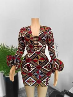 Beautiful ,stunning and lovely Outfits .. It is made with 100% Cotton African Wax. Custom orders are welcome. Feel free to start up etsy conversations. Short Gown Styles, Ankara Dress Designs, Ankara Short Gown Styles, Ankara Short, African Fabric Dress, African Print Dress Ankara, Short African Dresses, Dress Ankara, African Print Dress Designs