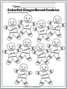 the gingerbread cookies worksheet for children to learn how to make them look like they