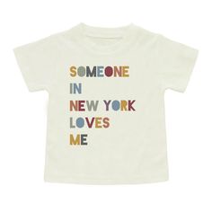 Sending love from New York! Shop similar prints for the cutest sibling match. SOFT COTTON: Made with 100% luxury cotton, our children’s shirts are soft and breathable with a little stretch to accommodate for the comfort of your little ones. This cotton fabric holds up to multiple washes and still looks fresh. UNIQUE PRINTS: Each piece features an in-house designed stylish print. Our artist designed prints in a variety of trending colors and graphics with vintage and bohemian touches are what mak Cotton Tops With Letter Print For Playtime, Spring Letter Print T-shirt For Playtime, Playful Letter Print Tops For Playtime, Playful Letter Print Tops For Everyday, Playful Everyday Tops With Letter Print, Playful Soft-washed Tops For Playtime, Spring Tops With Letter Print For Playtime, Funny Print Tops For Spring Playtime, White Tops With Funny Print For Playtime