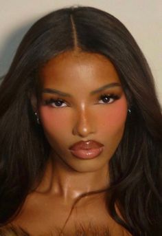 Painted By Esther Make-up Eye Makeup Dark Brown Eyes, Prom Makeup Dark Skin, Cute Makeup Looks Black Women, Island Makeup, Bombshell Makeup, Princess Makeup, Soft Makeup Looks, Makeup For Black Skin, Brown Skin Makeup