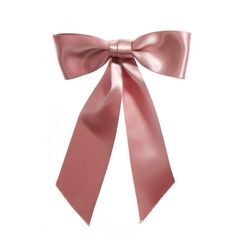 a close up of a pink bow on a white background