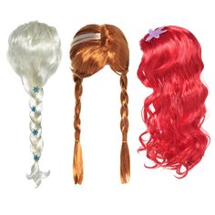 Children Wigs Princess Girls Frozen Elsa Anna Cosplay Wednesday Accessories Kids Ariel Halloween Elsa Frozen Wig, Ariel Halloween, Anna Cosplay, Ariel Hair, Frozen Elsa And Anna, Halloween Wigs, Princess Elsa, Cosplay Accessories, Princess Girl