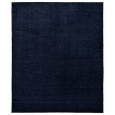 a dark blue rug is shown on a white background, with no one in it