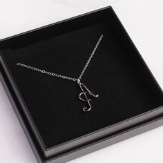 "Letter A Initial Necklace - Cursive \"A\" initial silver pendant - Personalized initial silver pendant for women / Gift for her / for mom Dainty \"A\" initial. Perfect every day necklace. Lovely gift for your self, sister, bridesmaids, new mom. Convo me if you would like to customize the length of the chain. The possibilities are endless. Pendant: Base metal is brass and 16K gold plated. Chain is 18 inches, sterling silver. (if you would like a longer or shorter chain, please contact us to cust Personalized Silver Monogram Charm Necklace, Personalized Monogram Silver Charm Necklace, Mother's Day Sterling Silver Monogram Charm Necklaces, White Gold Initial Pendant Charm Necklace As Gift, Sterling Silver Monogram Charm Necklace For Mother's Day, Silver Monogram Charm Necklace For Mother's Day, Mother's Day Sterling Silver Monogram Charm Necklace, White Gold Initial Pendant Necklace As Gift, White Gold Charm Necklace With Initial Pendant For Gift