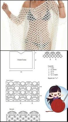 the instructions for how to crochet an afghan shawl with pictures and text on it