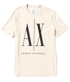 From Armani Exchange, this tee features:Classic fitCrew necklineShort sleevesLarge icon logo on frontPullover constructionCottonMachine wash / tumble dryImported. Spring Logo Crew Neck T-shirt, Spring Logo T-shirt With Crew Neck, Spring Crew Neck T-shirt With Logo, Relaxed Fit Logo T-shirt For Spring, Spring Relaxed Fit Logo T-shirt, Spring Relaxed Fit T-shirt With Logo, Graphic Tee With Front Logo And Crew Neck, Cotton Crew Neck Tops With Front Logo, Summer Relaxed Fit T-shirt With Logo