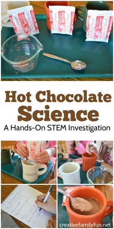 Fun Hot Chocolate Science Projects for Winter! Science Experience, Stem Experiments, Winter Science, Kid Science, Stem Ideas, Kid Experiments, Kids Science