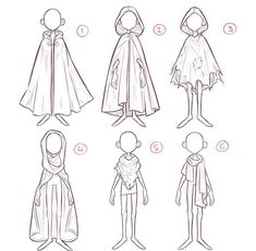 how to draw cloaks step by step