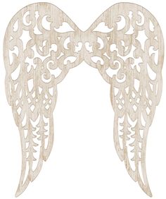 an angel's wings cutout on a white background