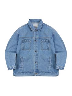 This is a comfortable and casual jacket that is made out of high quality cotton 100% denim fabric. With design detail of two patch pockets on the front with rivets detail and button down closure, it gives a trendy and casual look.- Oversized silhouette- Two patch pockets on the chest with rivets- Button down closure Washed Denim, Oversized Silhouette, Trucker Jacket, Light Denim, Casual Jacket, Denim Fabric, Rivets, Denim Wash, Casual Looks