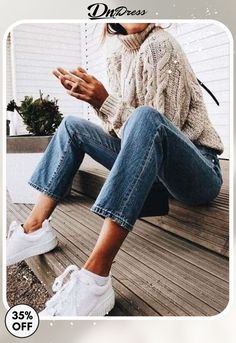 Oversized Cozy Up Knit Sweater Hipster Girl Outfits, Winter Hipster, Cute Fall Outfits, Warm Outfits, Casual Fall Outfits, Work Attire, Looks Style, Fall Outfits Women, Sweater Fashion