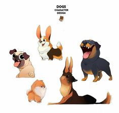 Echo por computadora Animal Caricature, Cartoon Dogs, Canine Art