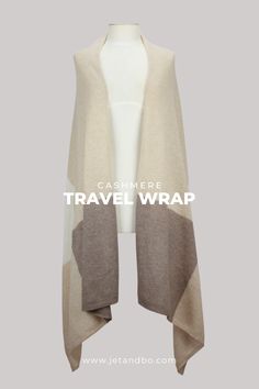 Add a touch of luxury to your travel wardrobe with this cashmere wrap. Travel Wardrobe