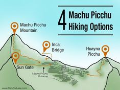 the map for machu picchu hiking options