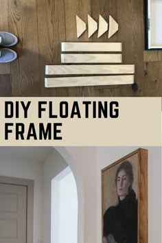 the diy floating frame is an easy and cheap way to make it look like wood