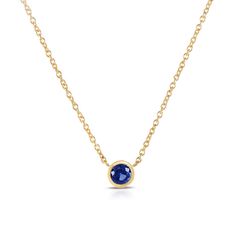 Blue Sapphire Bezel Necklace Gold Ruby Necklace, Blue Sapphire Necklace, Tiny Pendant, Body Accessories, Gold Necklace Simple, Bezel Necklace, Solitaire Necklace, Sapphire Solitaire, Solitaire Pendant Necklace