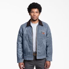 Waxed Canvas Eisenhower Jacket , Charcoal Gray L | Dickies Eisenhower Jacket Outfit, Dickies Eisenhower Jacket Outfit, Carhartt Mens Fashion, Dickies Eisenhower Jacket, Eisenhower Jacket, Heavy Winter Coat, Canvas Jacket, Winter Jacket Men, Duck Canvas