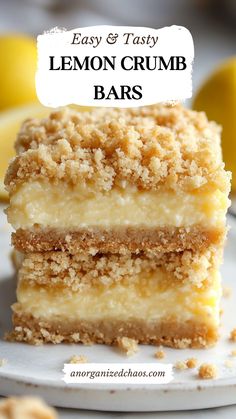 Lemon Crumb Bars Lemon Crumb Bars, Lemon Treats, Crumb Bars, Bar Desserts, Lemon Bars Recipe, Lemon Dessert, Bars And Cookies, Lemon Dessert Recipes, Dessert Bar Recipe