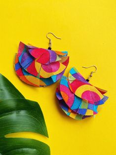 Skirted Dangle Earrings Multicolor Fabric MBTLR 365 | Etsy African Inspired Earrings, Diy Earrings Dangle, Fiber Earrings, Jewelry Ideas Diy, Wire Earrings Handmade, Diy Fabric Jewellery, Diy Earrings Polymer Clay, Multi Strand Beaded Necklace, Upcycle Sewing