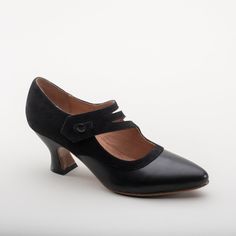 Mae Women's Edwardian Shoes (Black) – American Duchess Leather Shoes With Suede Lining For Galas, Elegant Leather Shoes With Suede Lining And Round Toe, Suede Lined Round Toe Heels For Galas, Classic Dance Shoes With Pointed Toe And Leather Sole, Classic Pointed Toe Dance Shoes With Leather Sole, Elegant Black Leather Shoes With Suede Lining, Classic High Heel Dance Shoes With Leather Sole, Fitted Low Heel Court Shoes For Galas, Formal Suede Court Shoes With Suede Lining