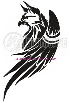 an eagle tattoo design on a white background