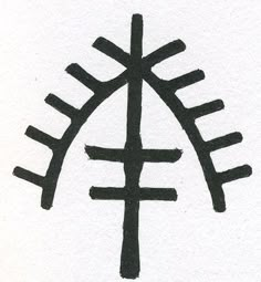 an image of a cross drawn in black ink