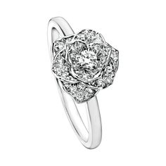 Piaget White Gold Diamond Ring G34UR500 Piaget Ring, Piaget Rose, Luxury Jewelry Store, Small Diamond Rings, Romantic Rings, Rose Bracelet, White Gold Set, Pave Diamond Ring, Bracelets Gold Diamond