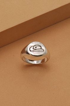 This stunning signet ring is featured in a antique silver style with a flat, circular face etched with a western cowboy hat.DIMENSION:size: 7Metal finish: Antique Silver Platingproduct: Lead & Nickle Compliantanti-tarnish: Double E-coating Western Cowboy Hats, Sunglass Chain, Wall Accessories, Silver Style, Cowboy Hat, Color Collection, Monogram Initials, Western Cowboy, Signet Ring