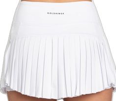 White Sporty Skirt, White 4-way Stretch Skirt With Built-in Shorts, Chic White Skirt With Built-in Shorts, Stretch White Swim Skirt, White Stretch Skirted Swim Skirt, Fitted White Swim Skirt With Built-in Shorts, White High Waist Tennis Skirt With Built-in Shorts, White Stretch Lined Skort, White Skirted Skirt With Built-in Shorts