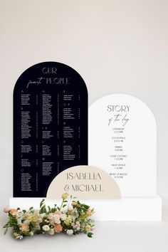 Black And White Wedding Signage Lily Roe Co. White Wedding Signage, Large Wedding Signs, Name Quotes, Reception Entrance, Signage Display, Table Name, Large Wedding, Sign Stand, Table Names