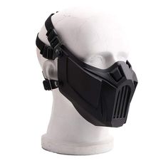 Black Mask Techwear Techwear Mask, Techwear Accessories, Futuristic Mask, Black Techwear, Half Face Mask, Futuristic Style, Cool Masks, Face Mask Design, Half Face